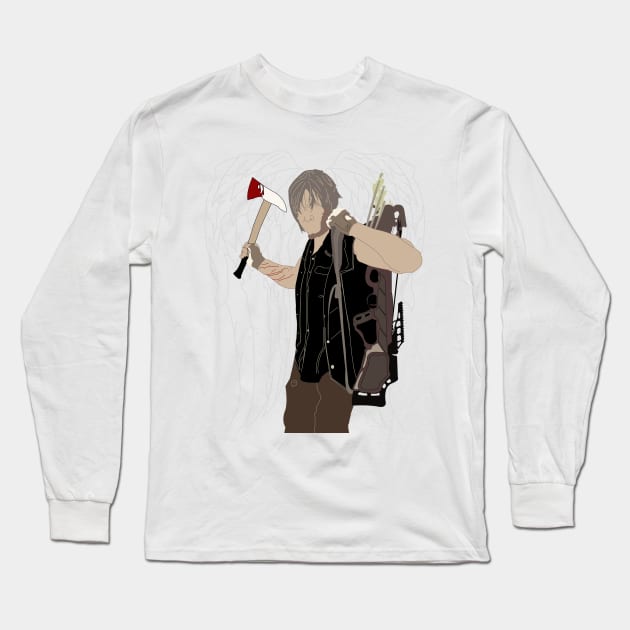 Daryl Dixon Long Sleeve T-Shirt by DaniVan